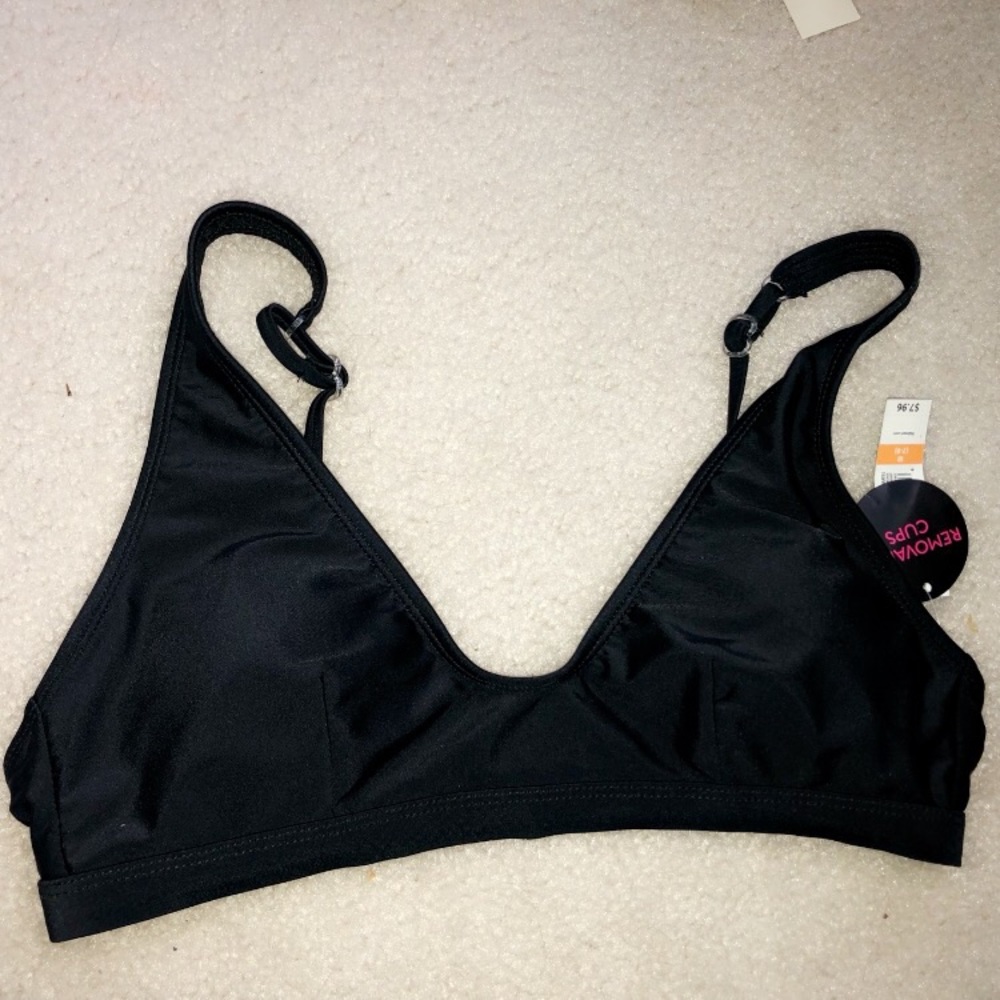solid black bikini top